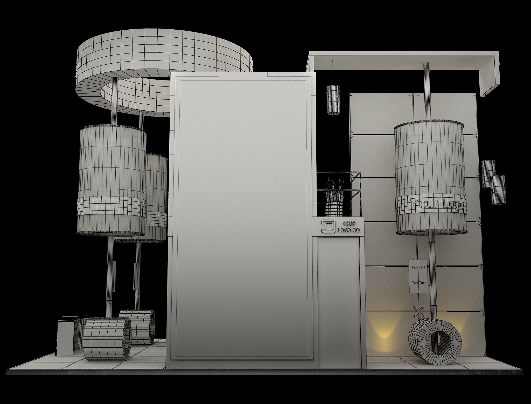 Booth Exhibition Stand a592a 3D model_25