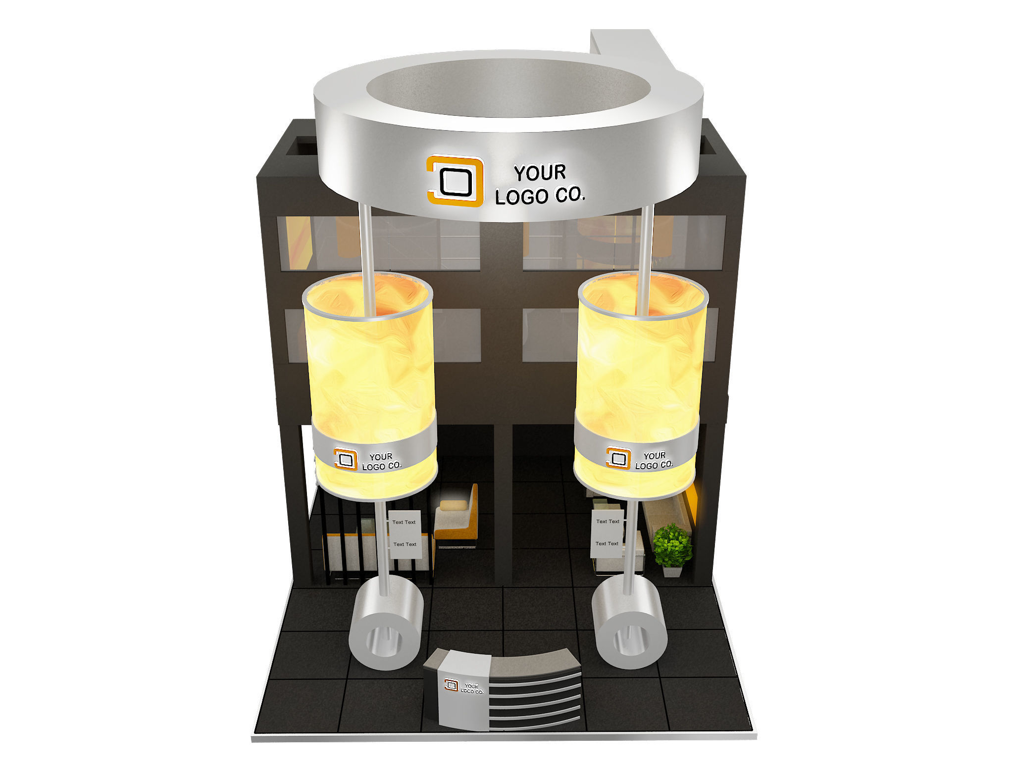 Booth Exhibition Stand a592a 3D model_12