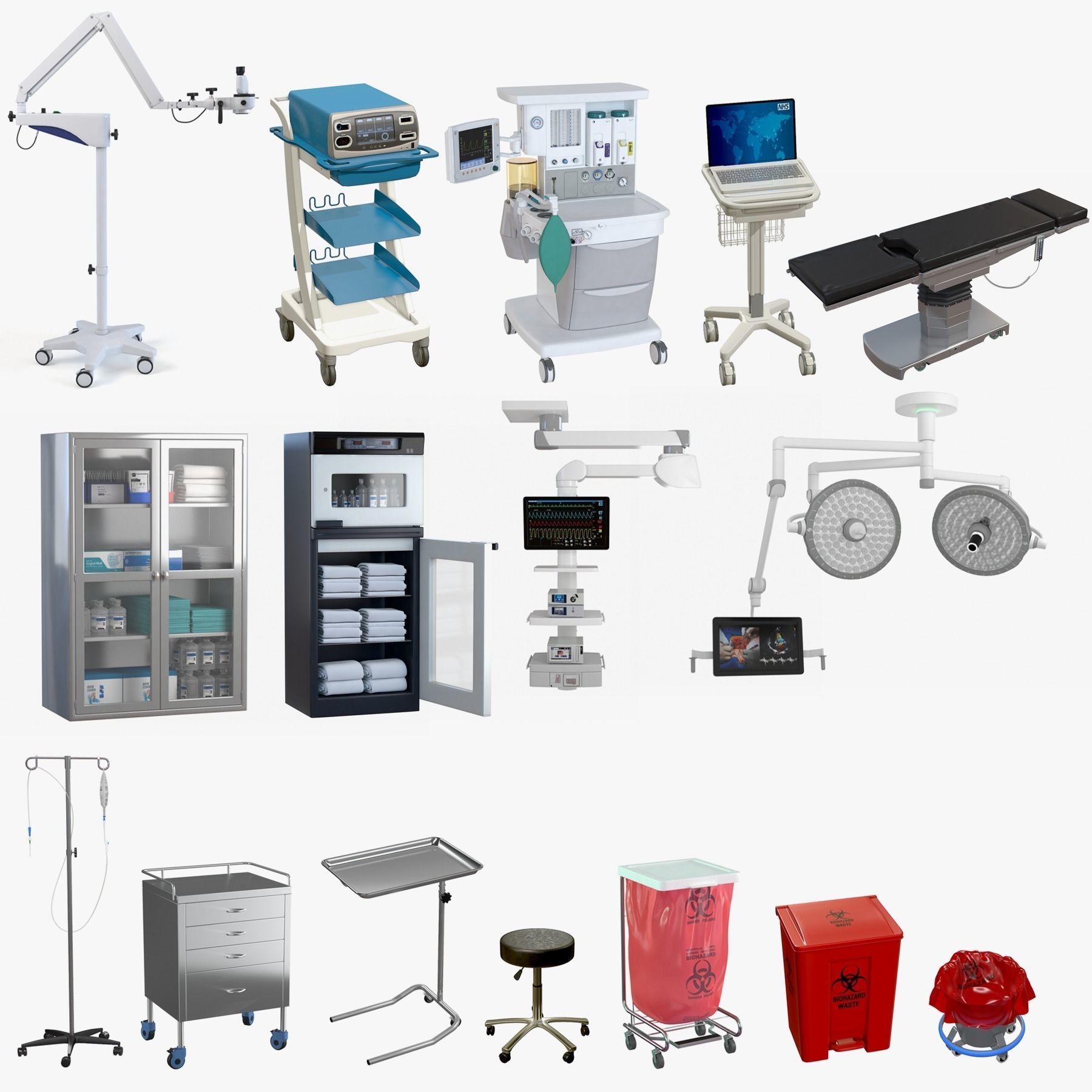 Operating Room Essential Equipment  3D Model Collection_17