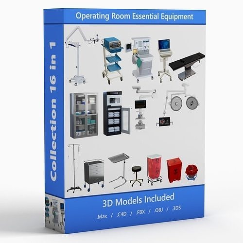 Operating Room Essential Equipment  3D Model Collection