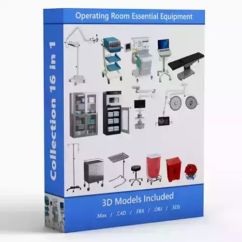 Operating Room Essential Equipment  3D Model Collection