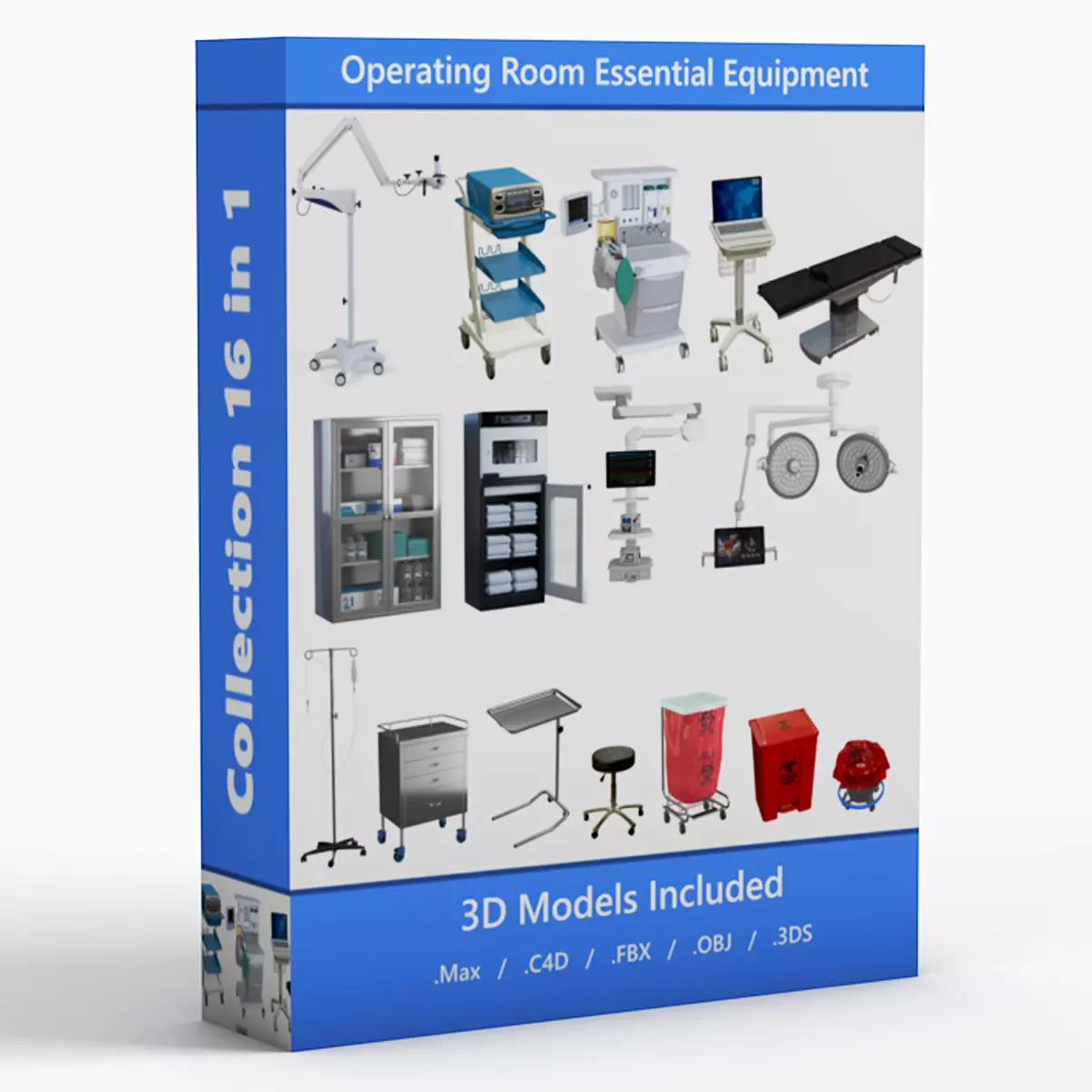 Operating Room Essential Equipment  3D Model Collection_0