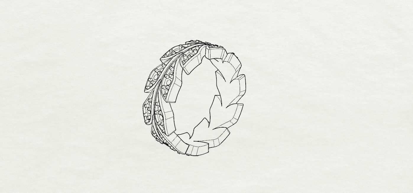 Tiffany Ring  3D print model_9