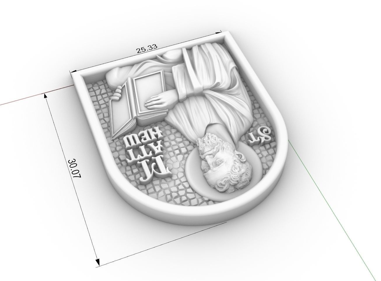saint Matthew apostle CNC 3D PRINTING MODEL 3D print model_9