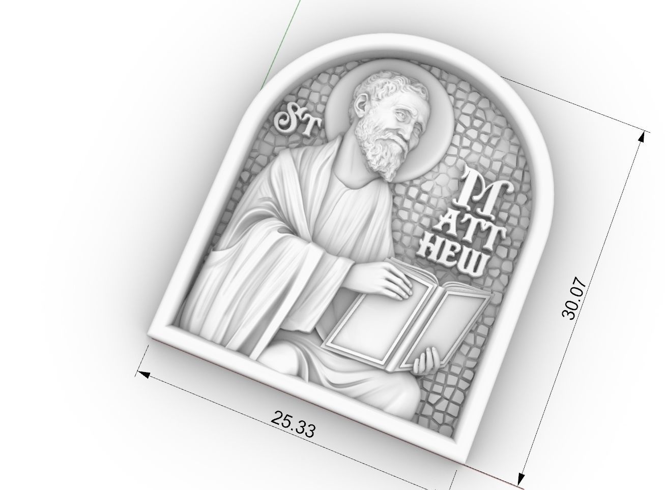 saint Matthew apostle CNC 3D PRINTING MODEL 3D print model_8