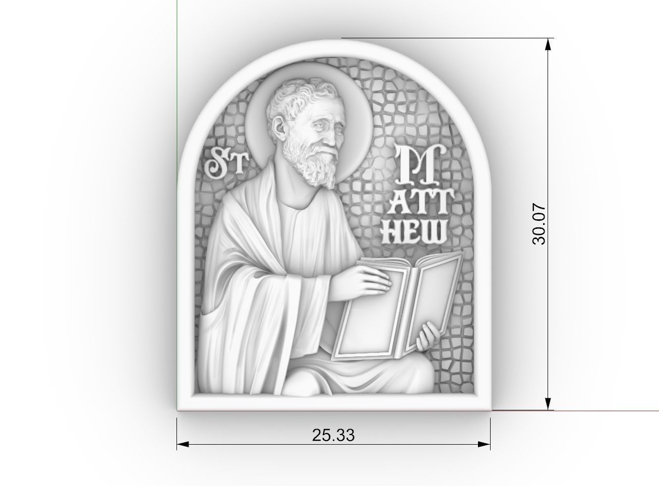 saint Matthew apostle CNC 3D PRINTING MODEL 3D print model_4