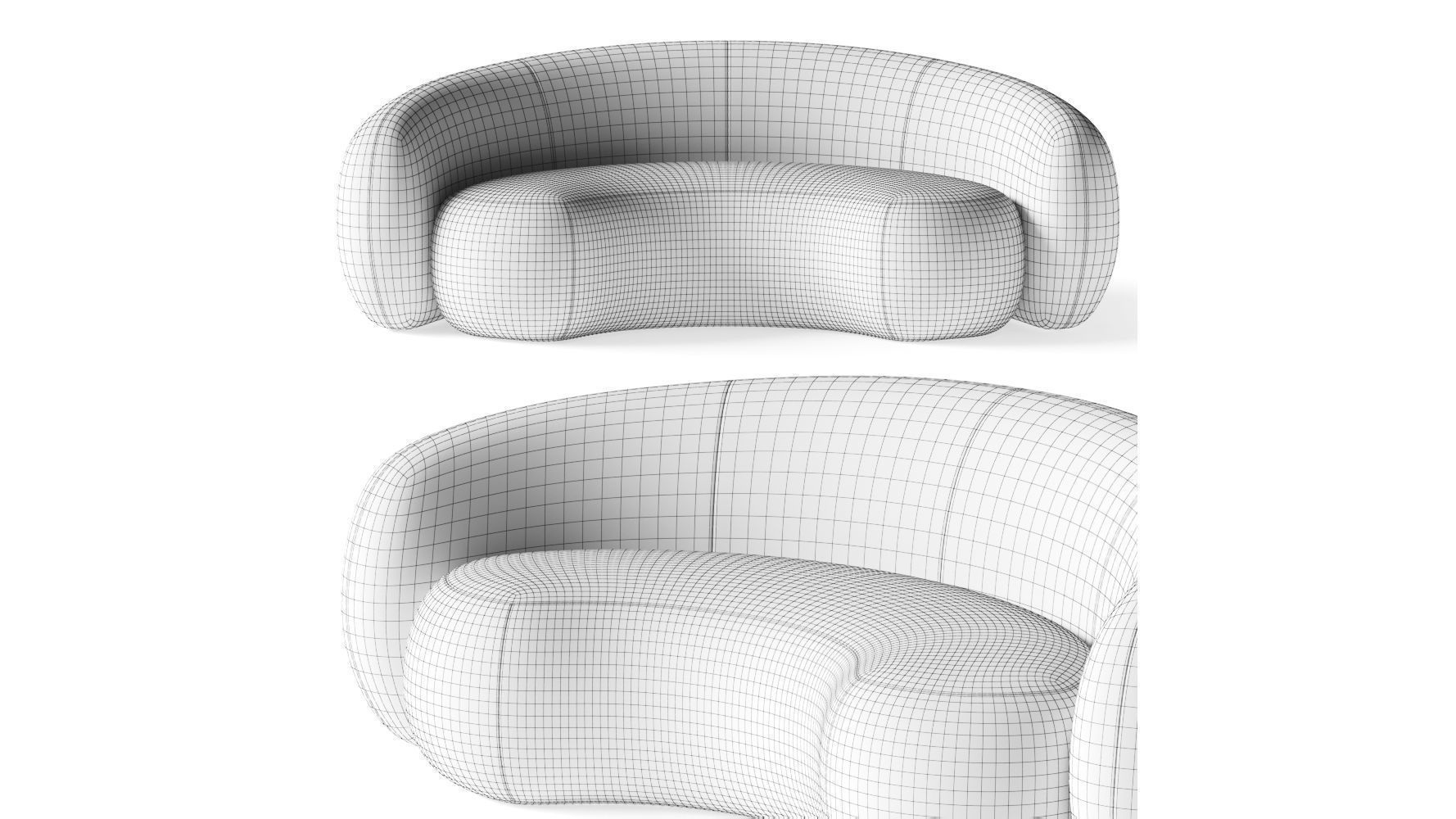 Karstudio Circular Sofa 3D model_2