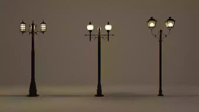 Double head street lamp