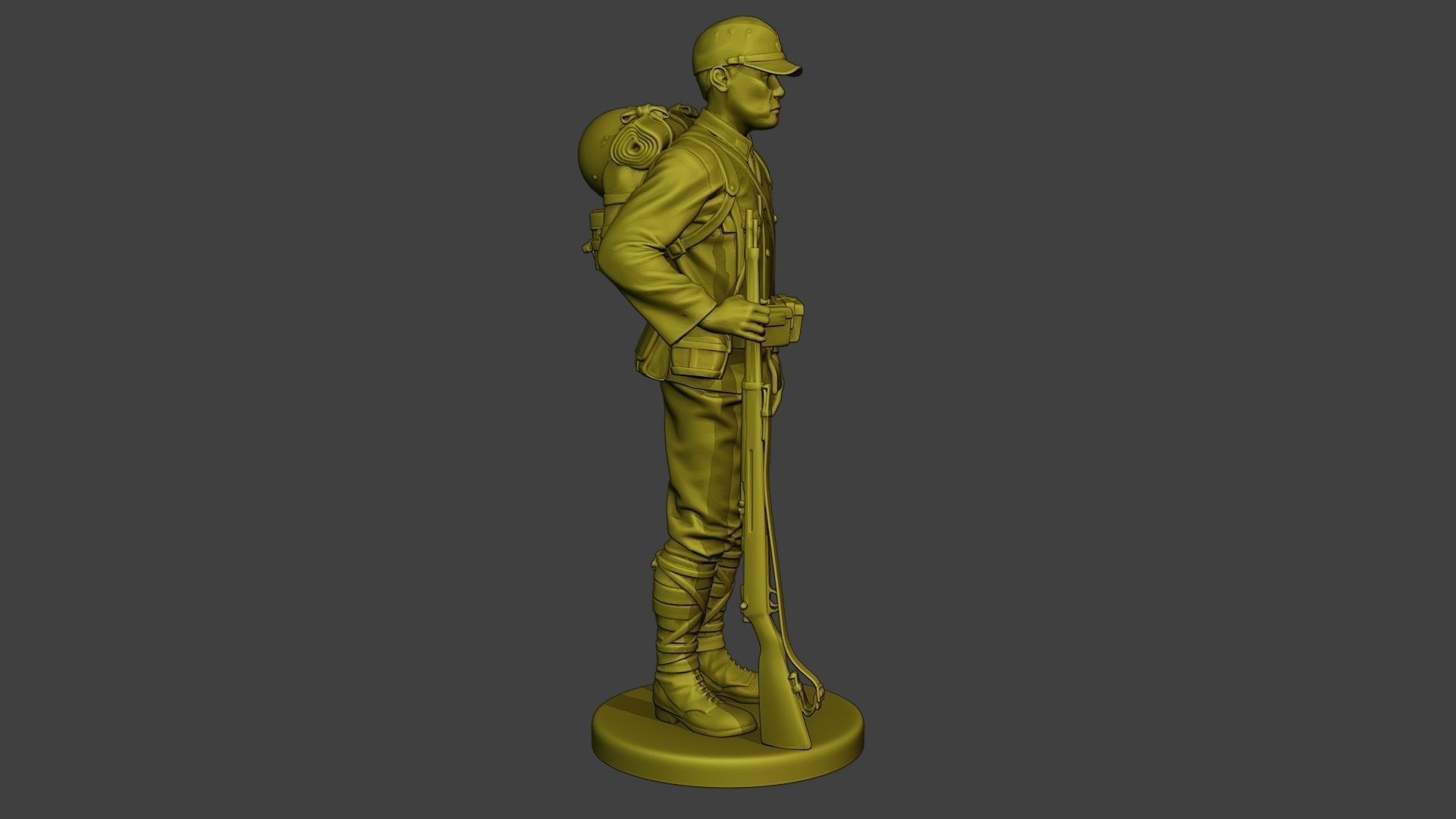 Japanese soldier ww2 Attention2 J1 3D print model_9