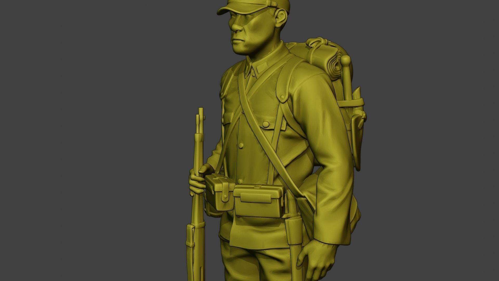 Japanese soldier ww2 Attention2 J1 3D print model_18