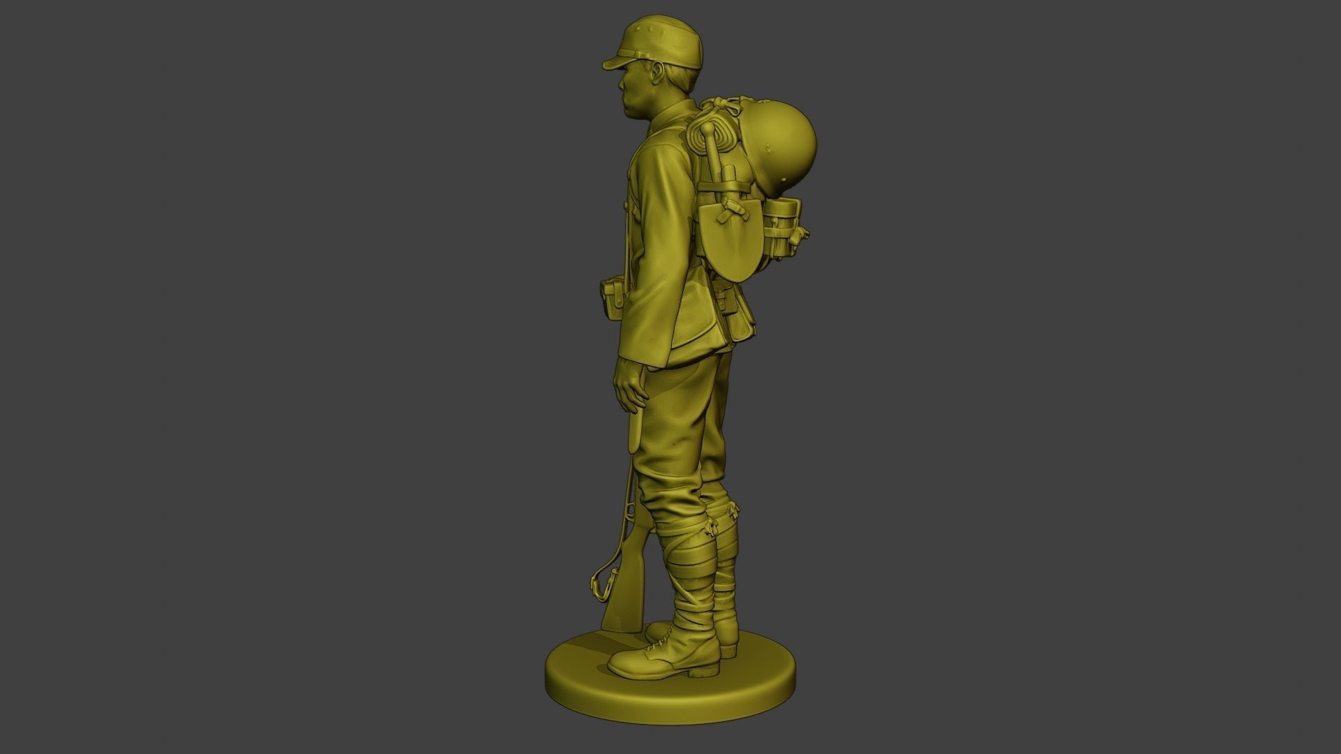 Japanese soldier ww2 Attention2 J1 3D print model_4