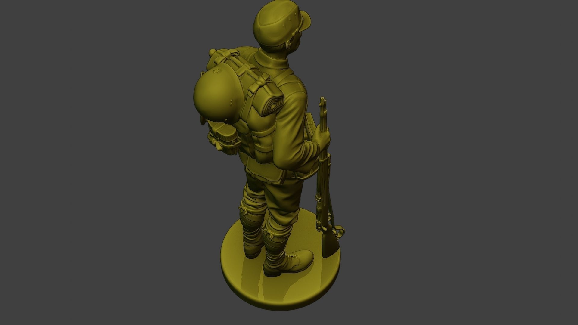 Japanese soldier ww2 Attention2 J1 3D print model_22