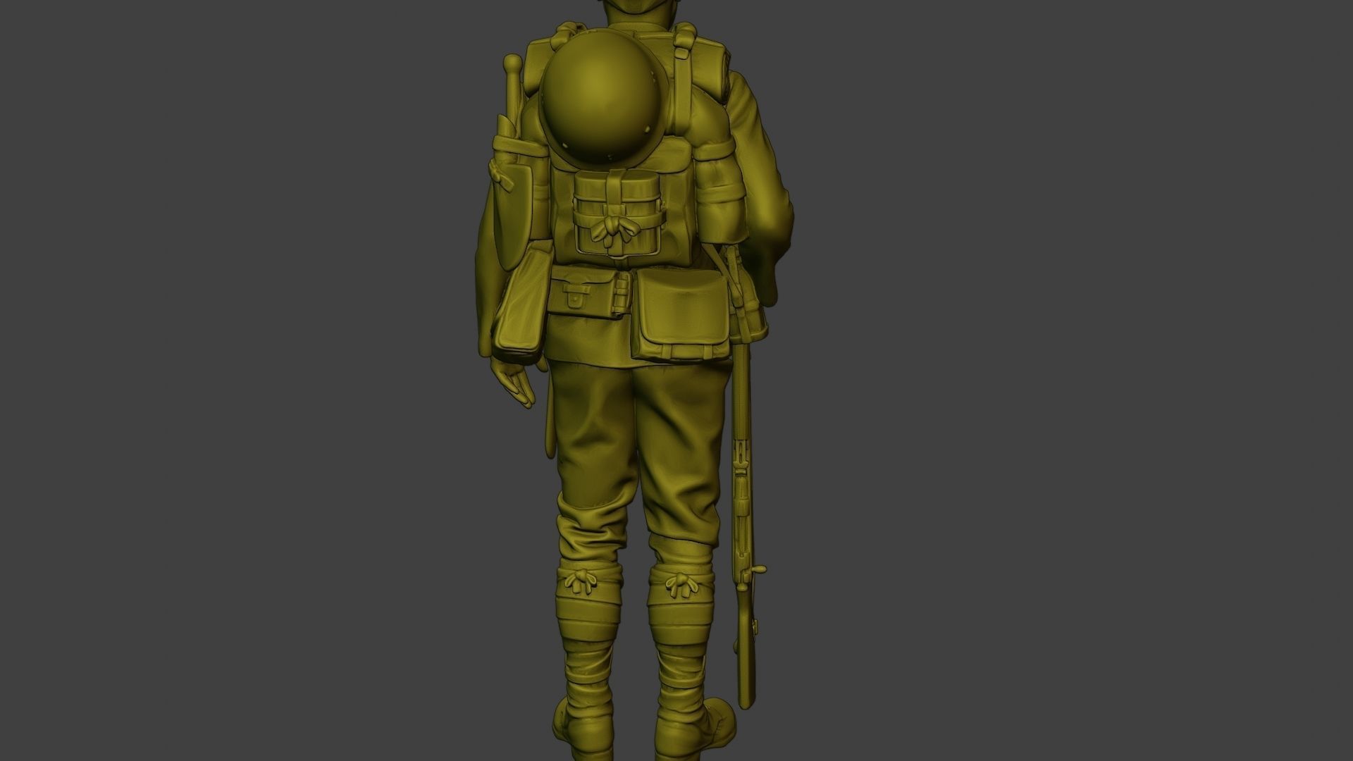 Japanese soldier ww2 Attention2 J1 3D print model_25