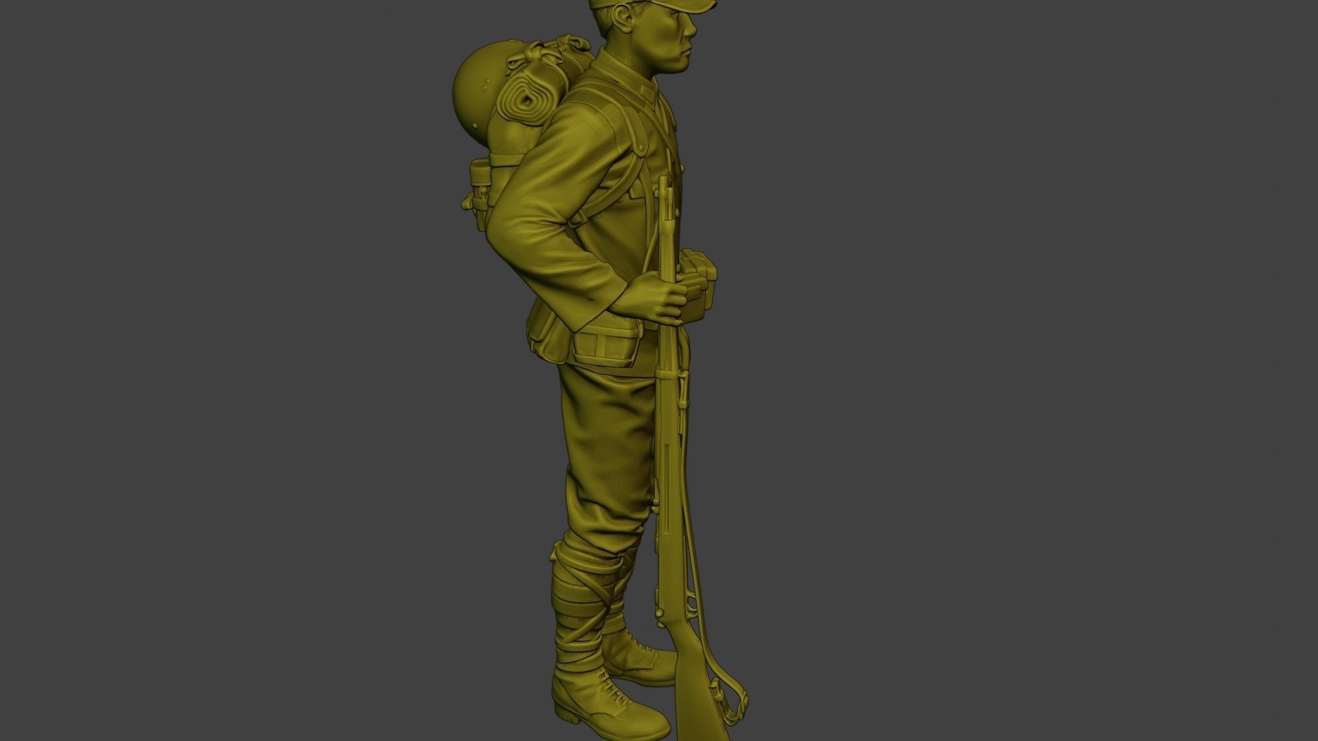 Japanese soldier ww2 Attention2 J1 3D print model_30