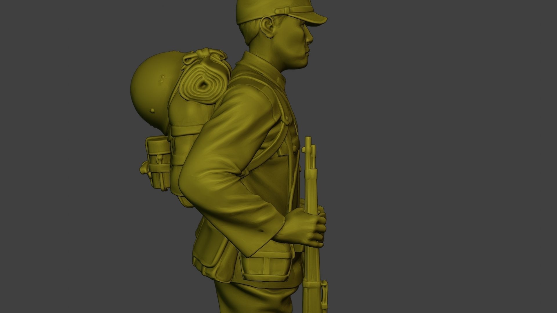 Japanese soldier ww2 Attention2 J1 3D print model_20
