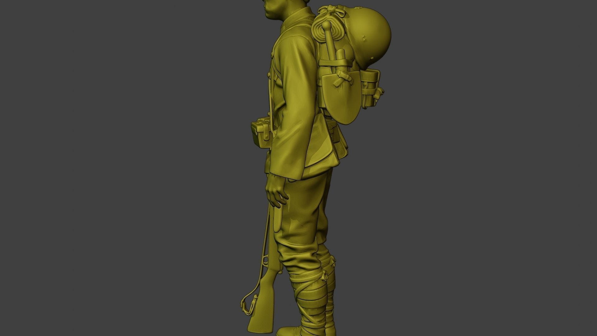 Japanese soldier ww2 Attention2 J1 3D print model_26