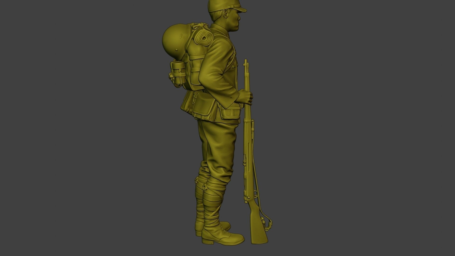 Japanese soldier ww2 Attention2 J1 3D print model_31