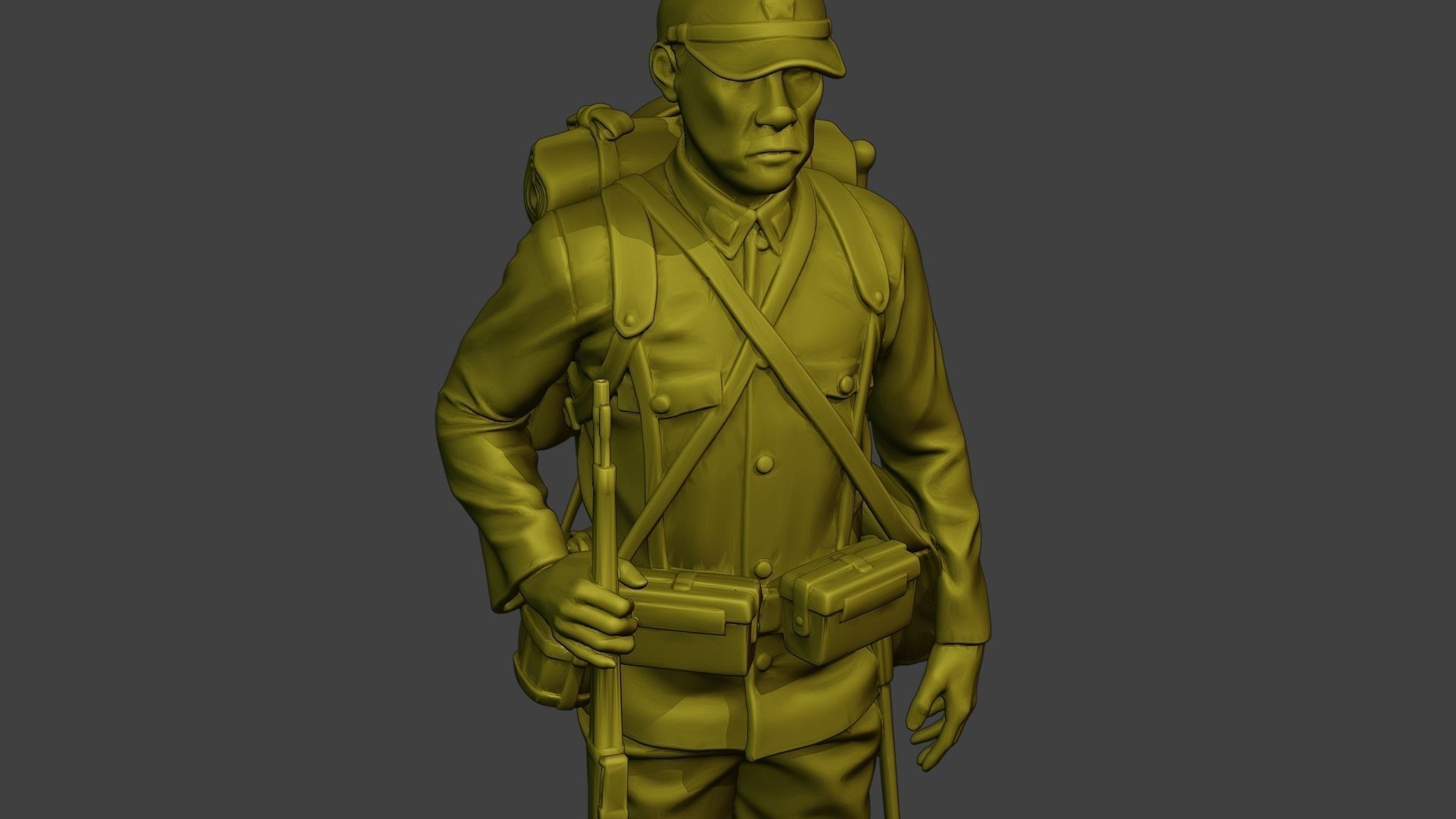 Japanese soldier ww2 Attention2 J1 3D print model_19