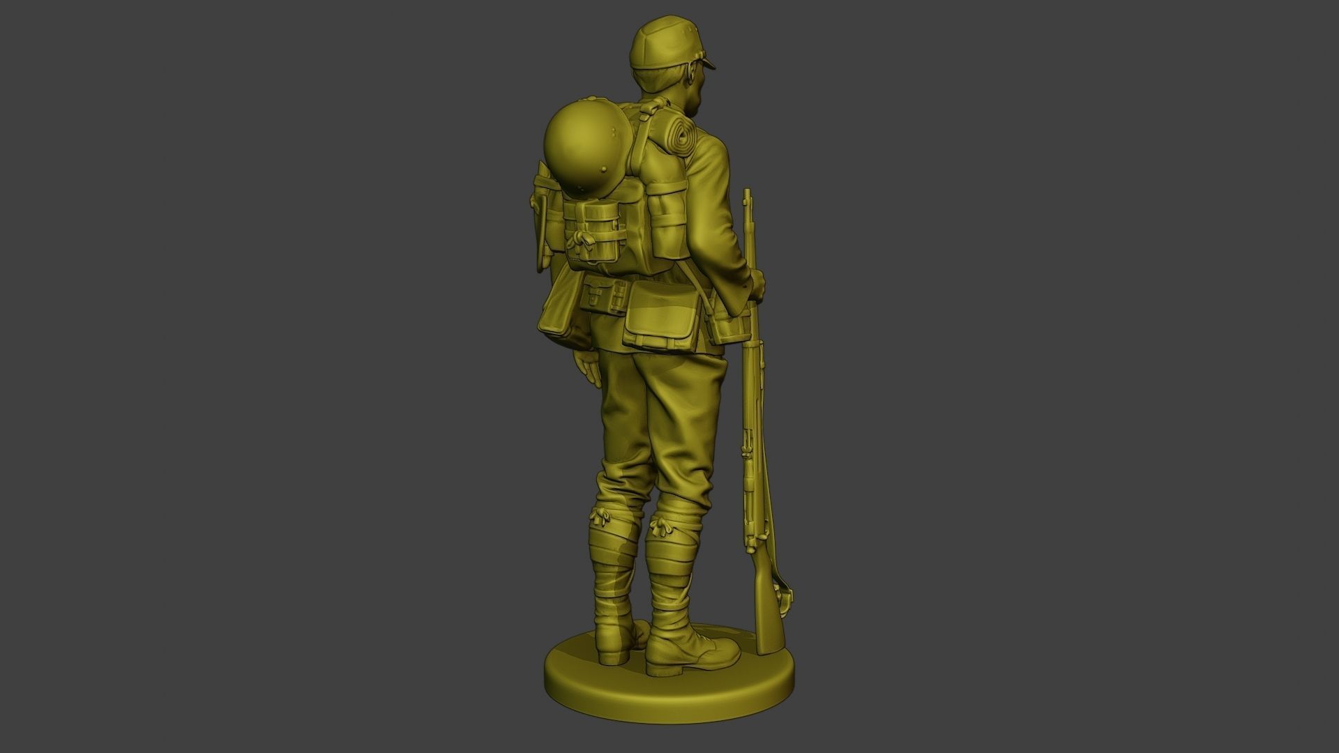 Japanese soldier ww2 Attention2 J1 3D print model_7