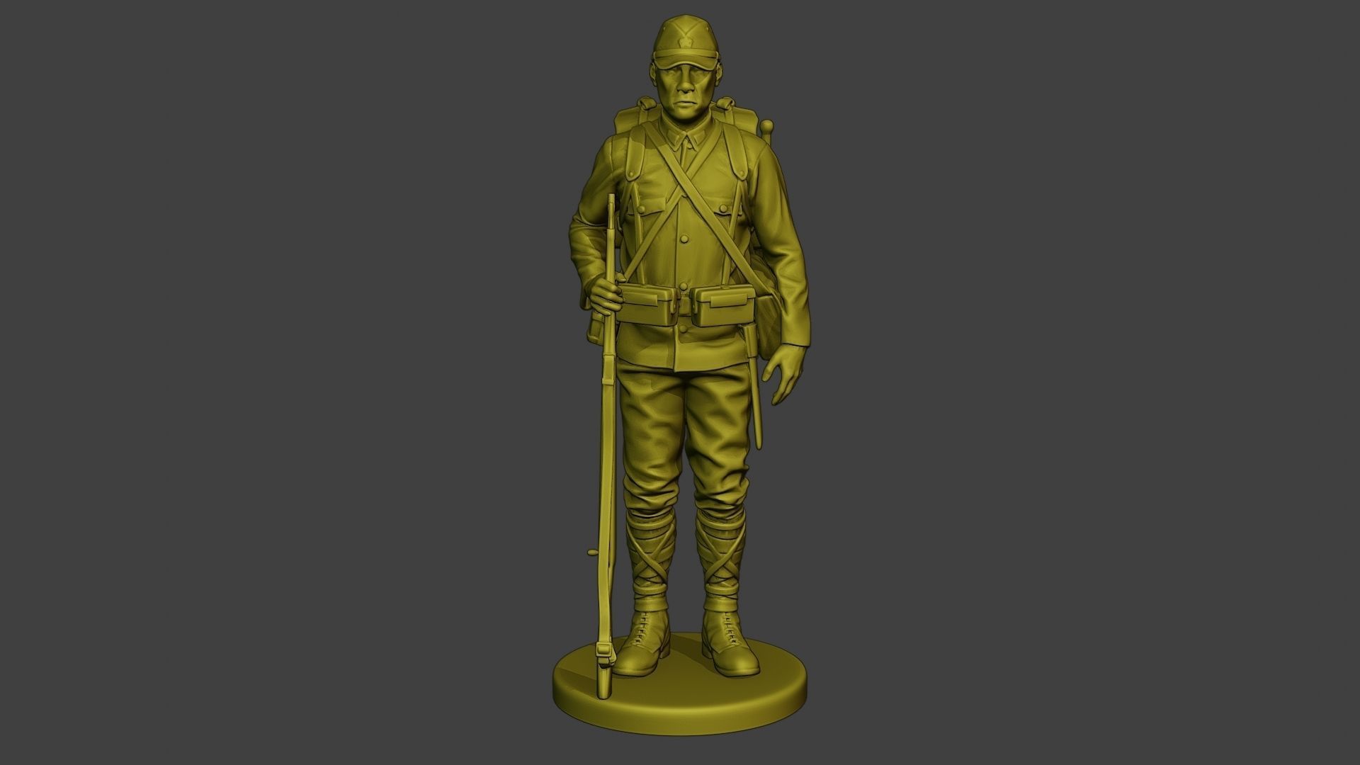 Japanese soldier ww2 Attention2 J1 3D print model_1