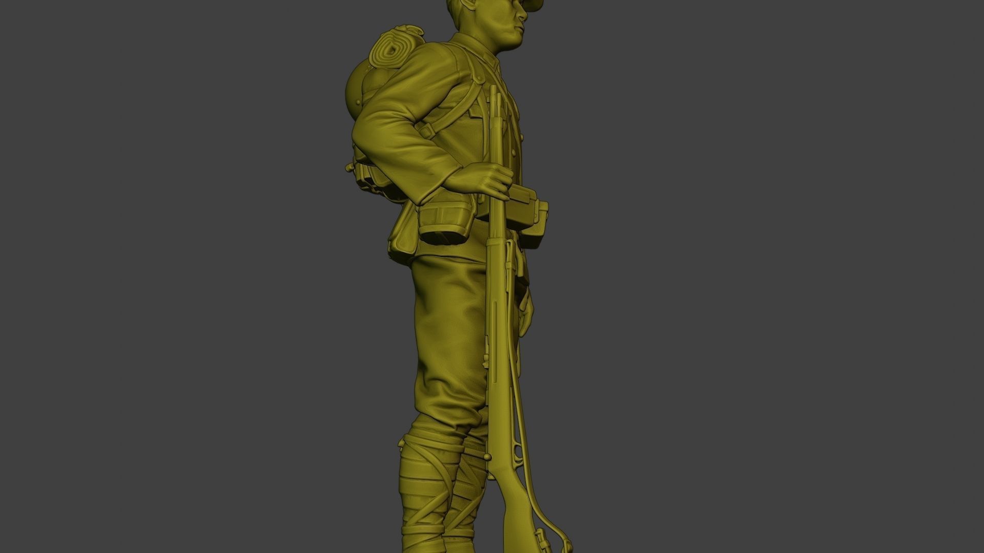 Japanese soldier ww2 Attention2 J1 3D print model_29