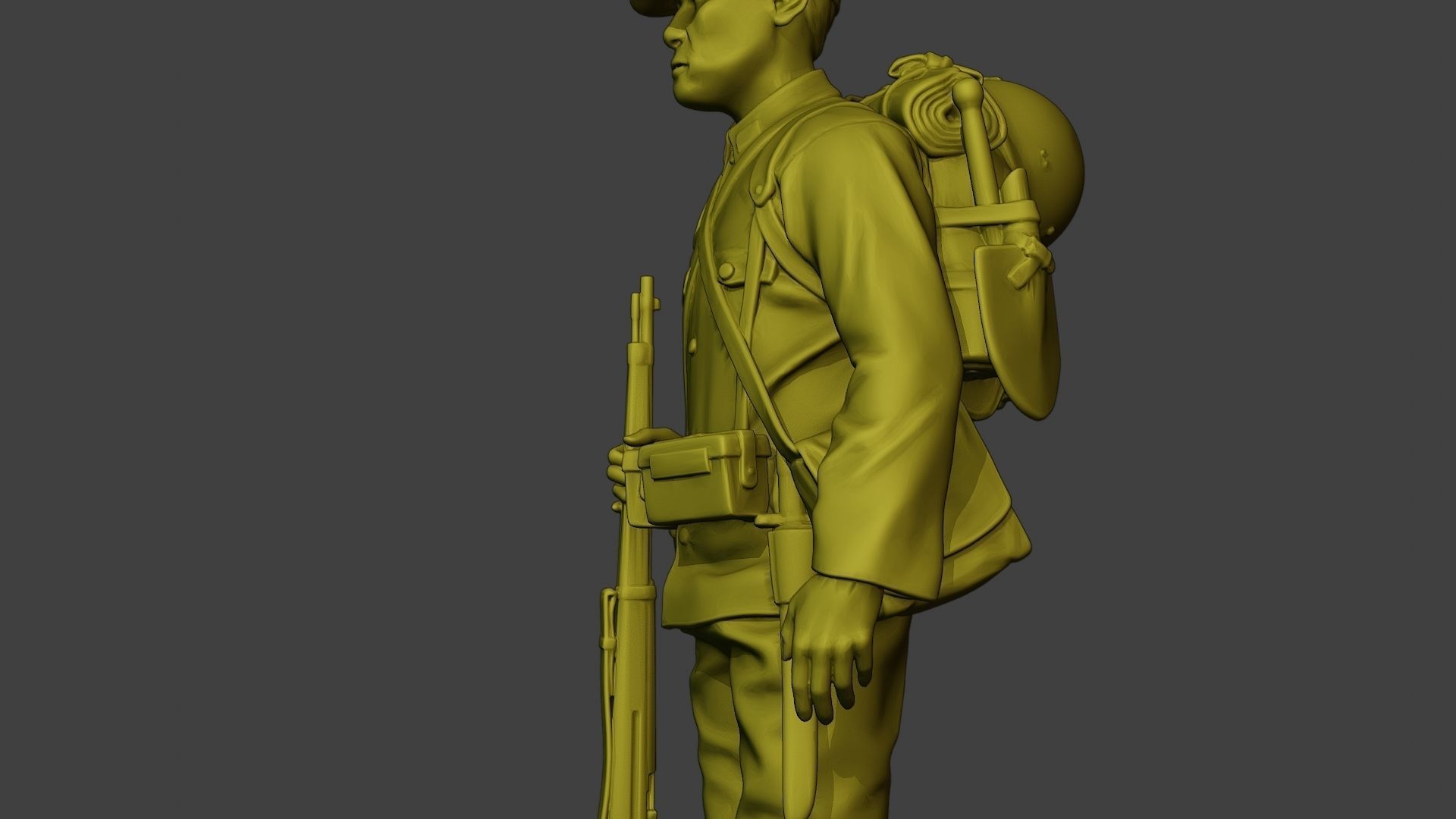 Japanese soldier ww2 Attention2 J1 3D print model_17