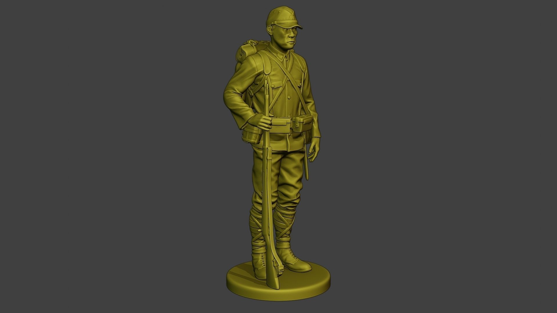 Japanese soldier ww2 Attention2 J1 3D print model_10