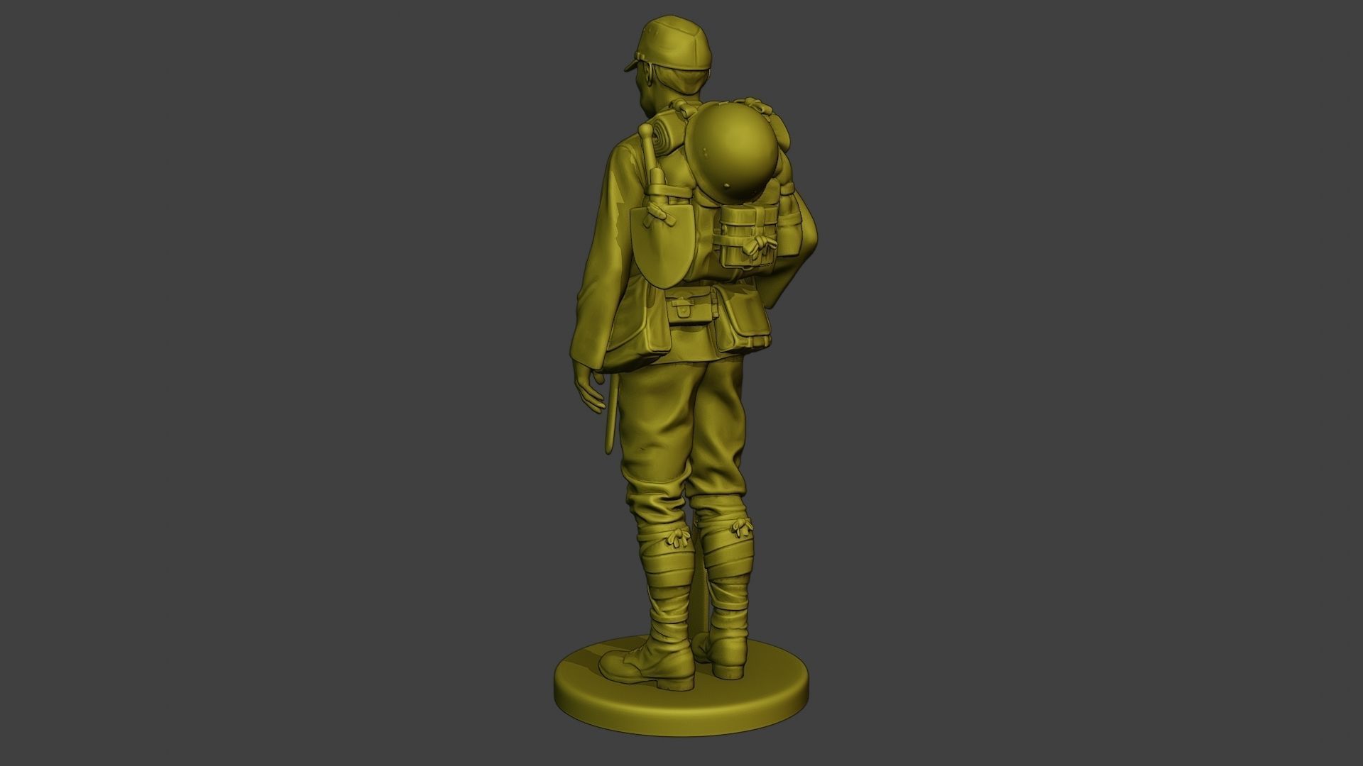Japanese soldier ww2 Attention2 J1 3D print model_5