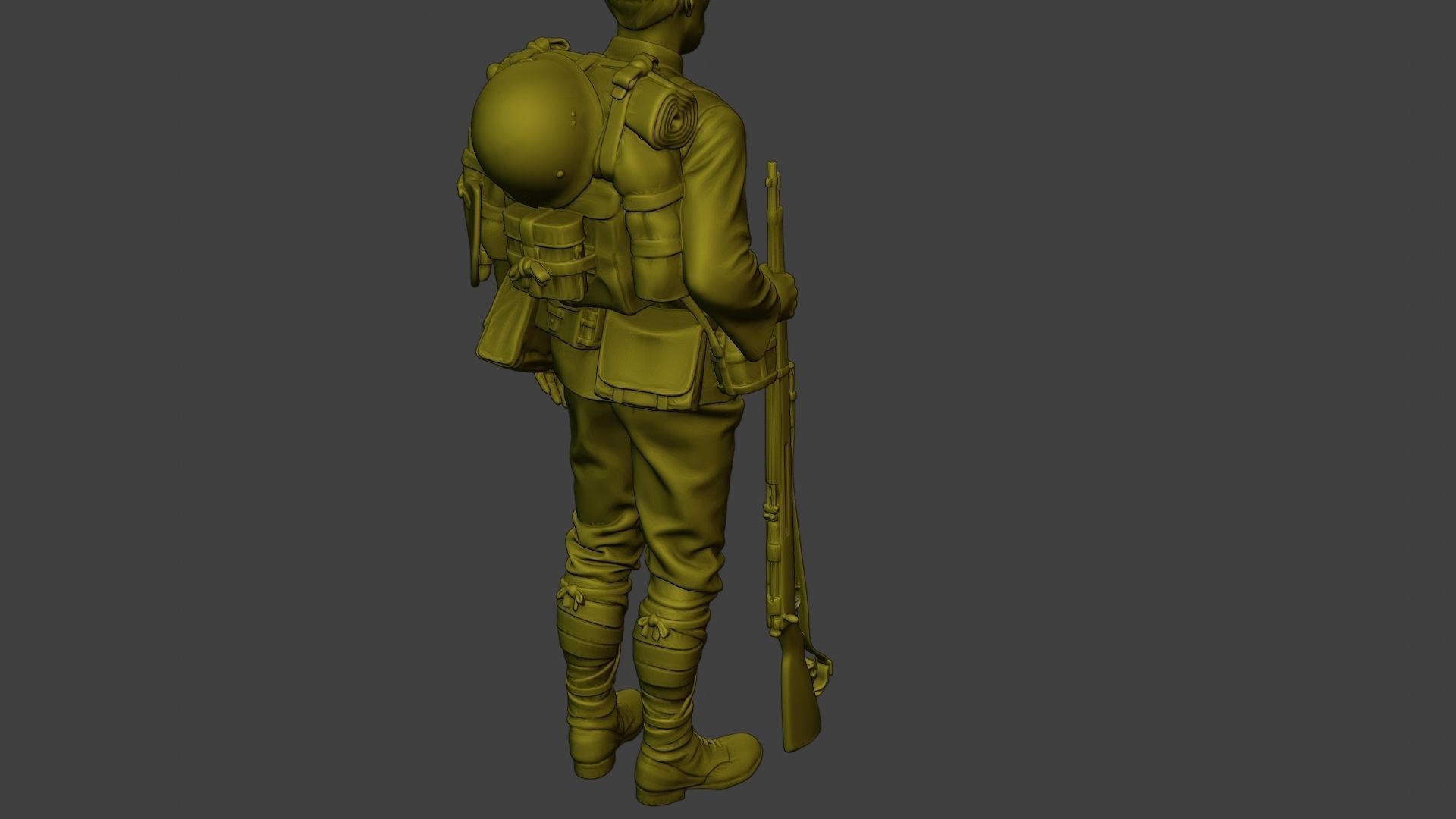 Japanese soldier ww2 Attention2 J1 3D print model_24