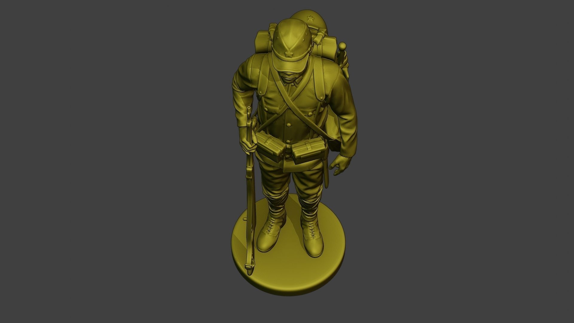 Japanese soldier ww2 Attention2 J1 3D print model_14