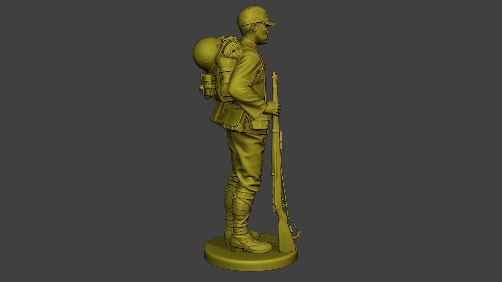 Japanese soldier ww2 Attention2 J1 3D print model_8