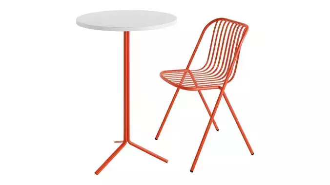 TUBY Stackable Steel Garden Chair and Table by Belca