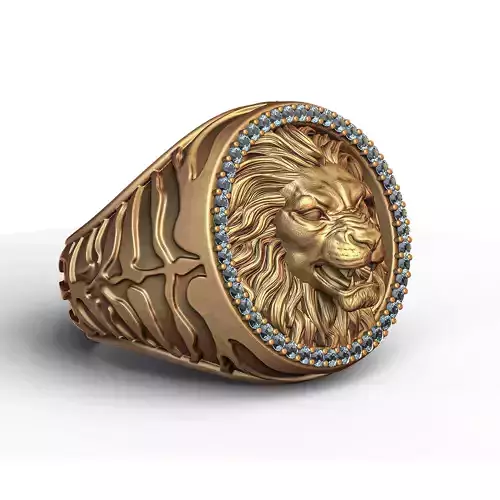 Lion Claw Textured Diamond Ring 