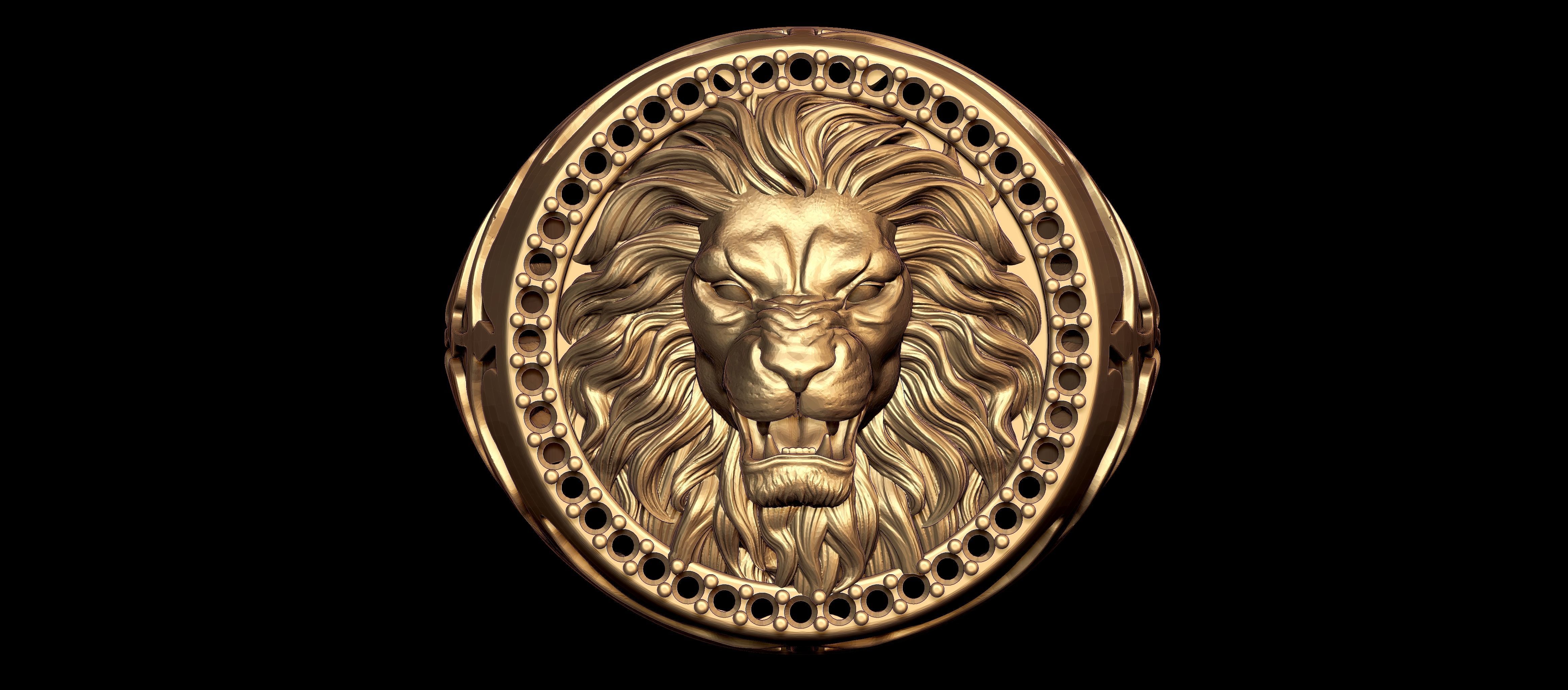 Lion Claw Textured Diamond Ring  3D print model_4