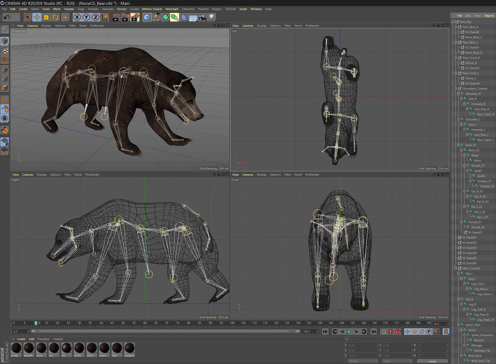 Animated Bears Pack 3D model_11