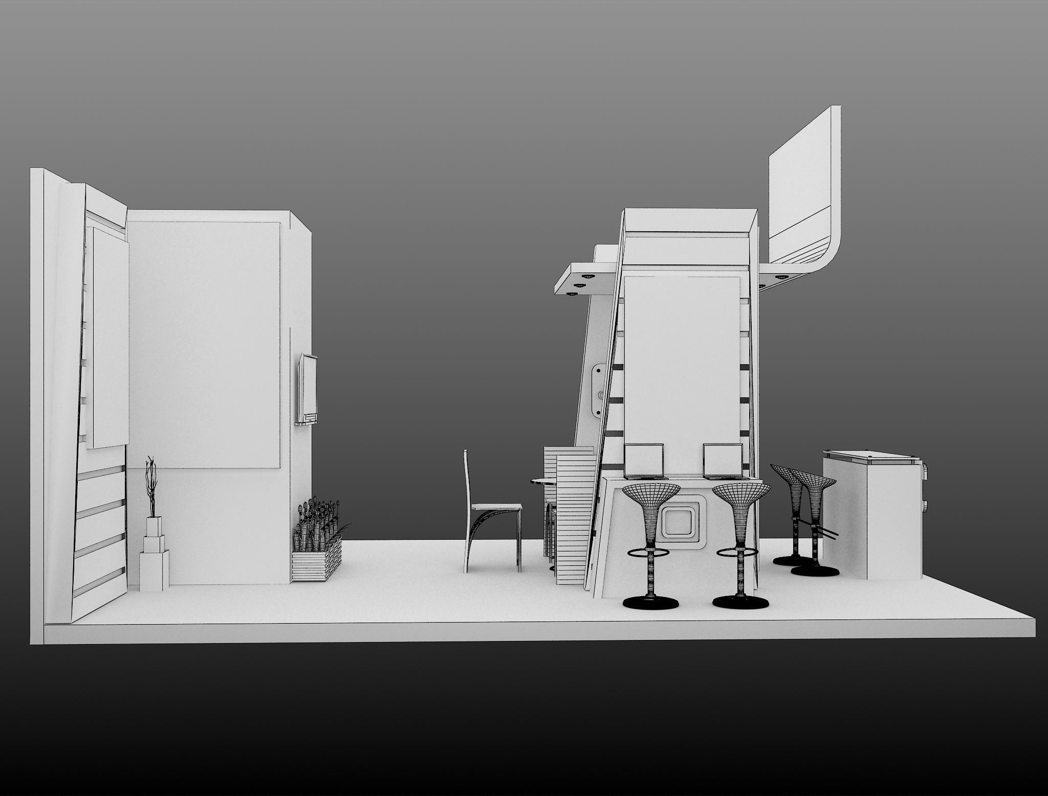 Booth Exhibition Stand a593d 3D model_5