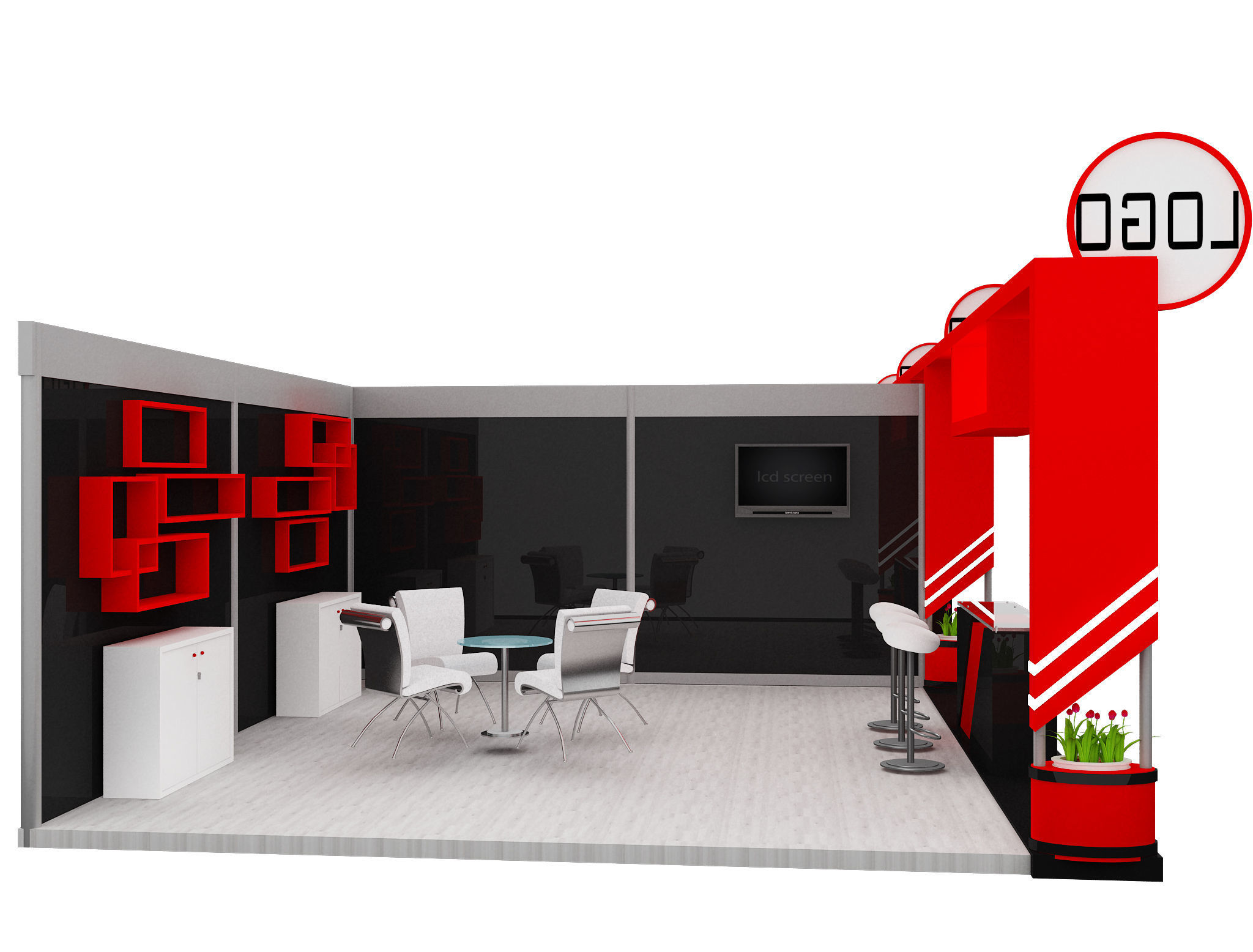 Booth Exhibition Stand a594a 3D model_6