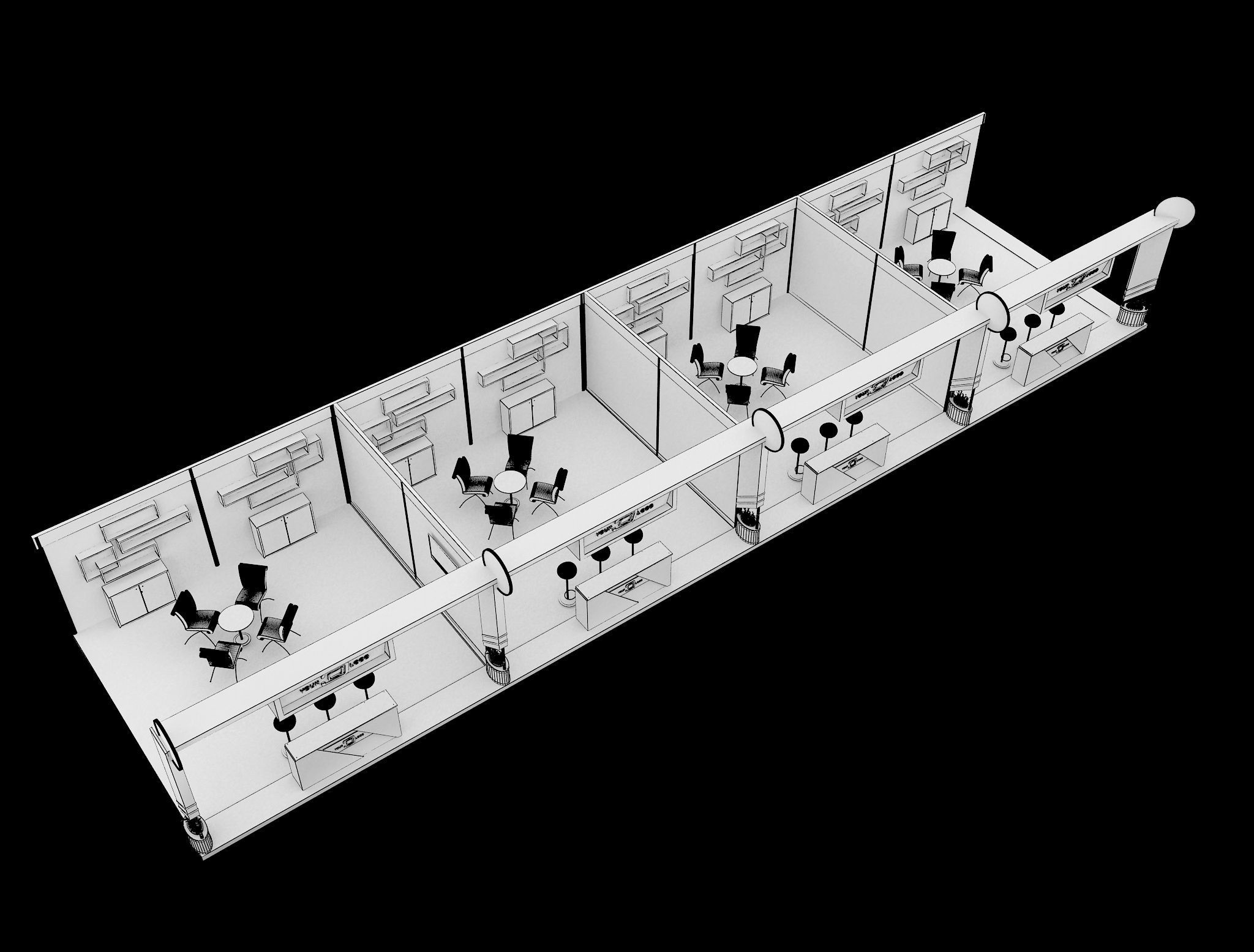 Booth Exhibition Stand a594a 3D model_5