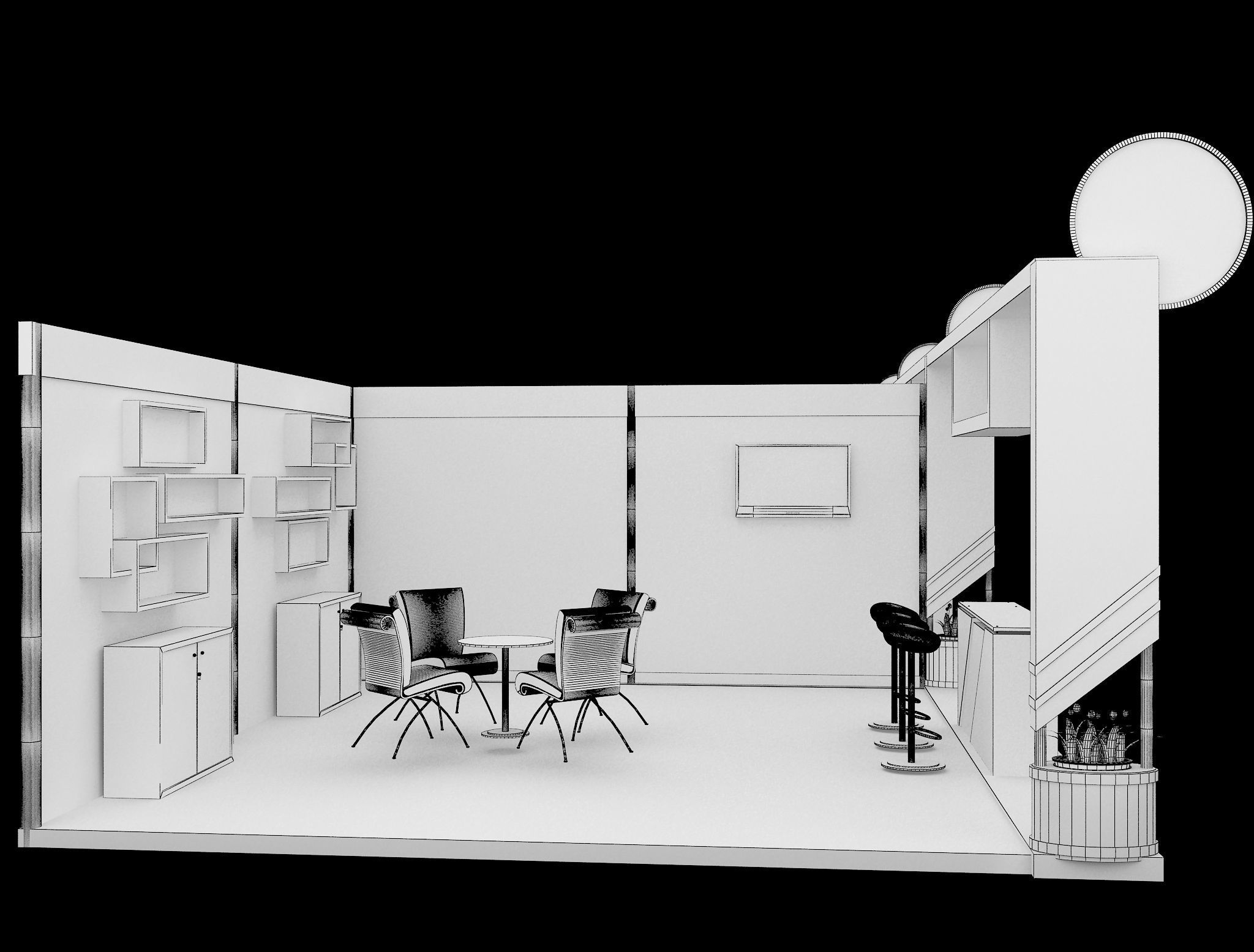 Booth Exhibition Stand a594a 3D model_7