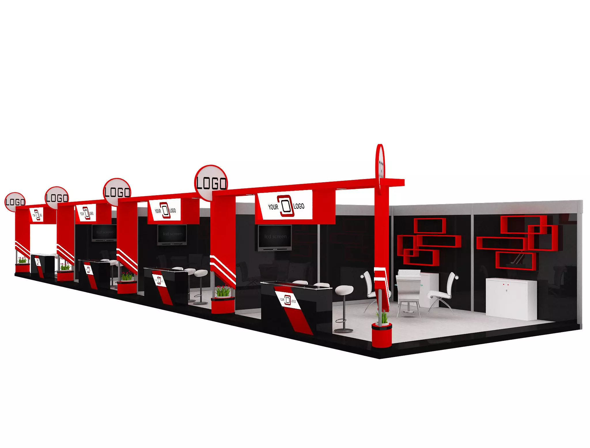 Booth Exhibition Stand a594a 3D model_0