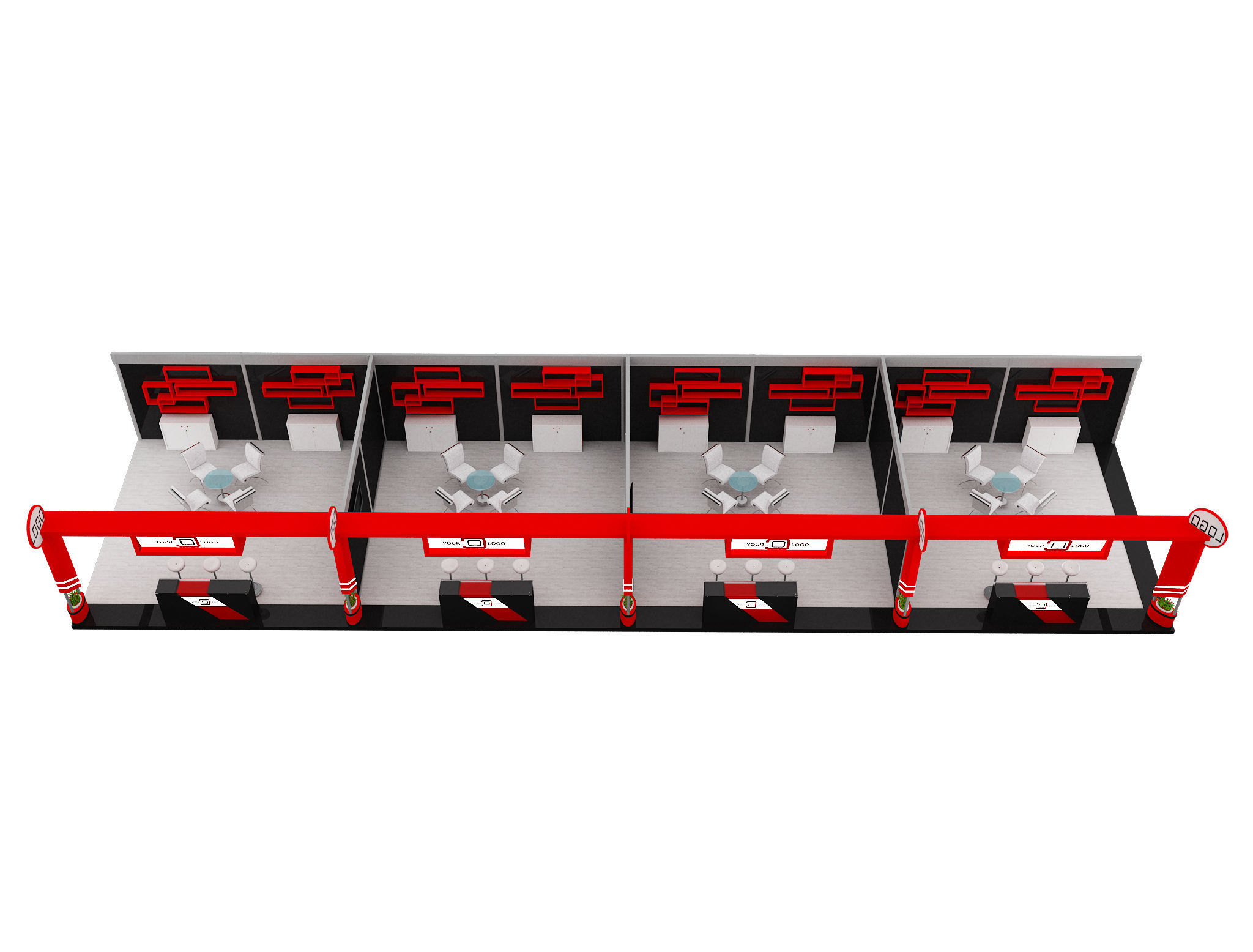 Booth Exhibition Stand a594a 3D model_10