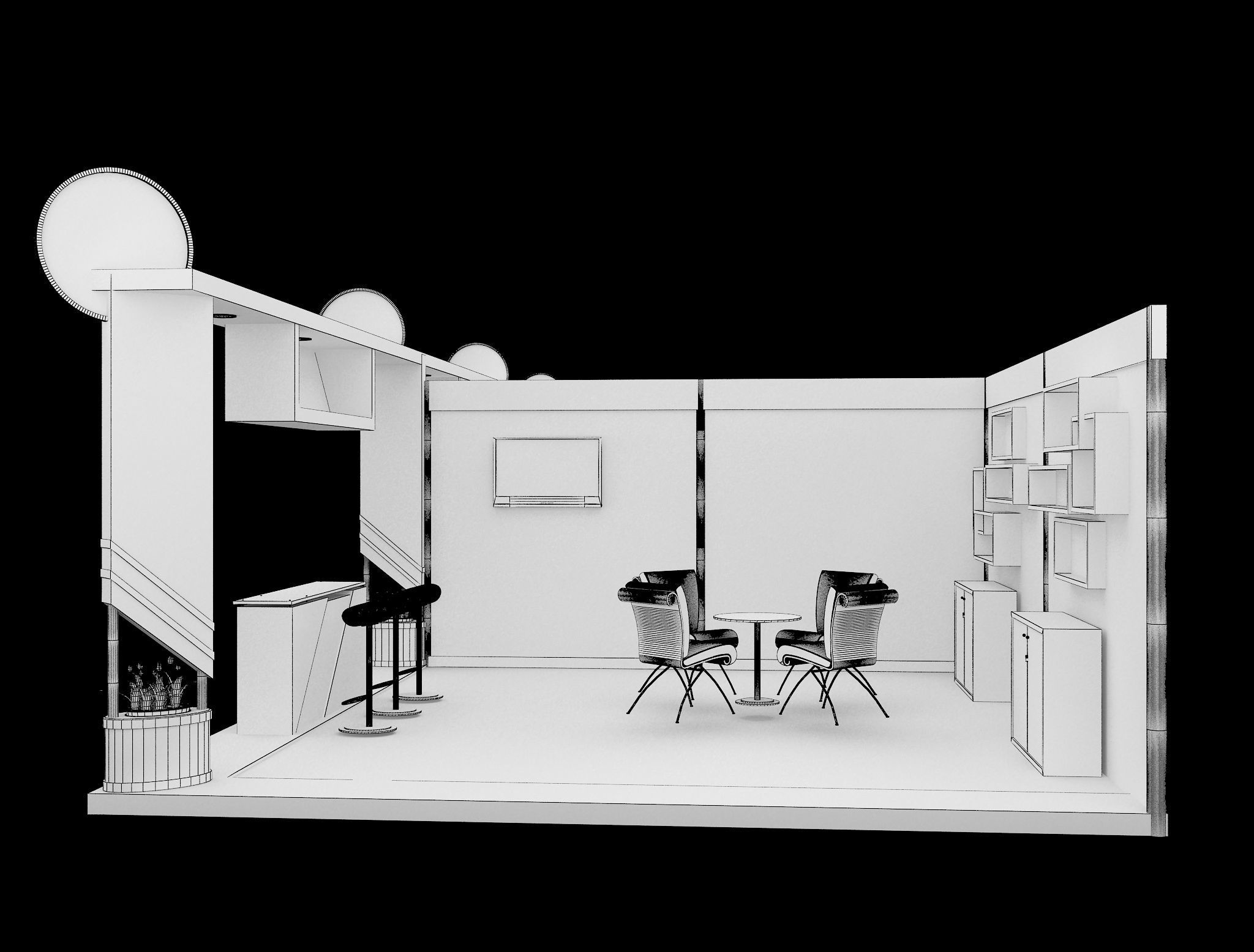 Booth Exhibition Stand a594a 3D model_9