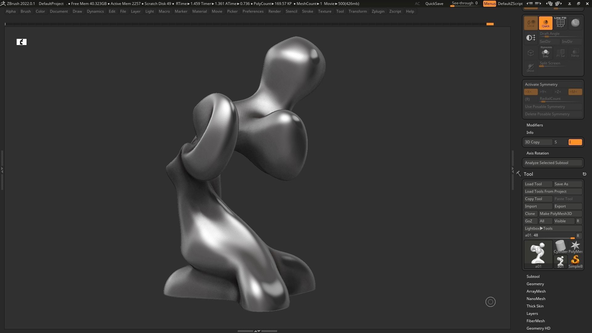 Modern Abstract Dcorative sculpture 3d print model 129 3D print model_9