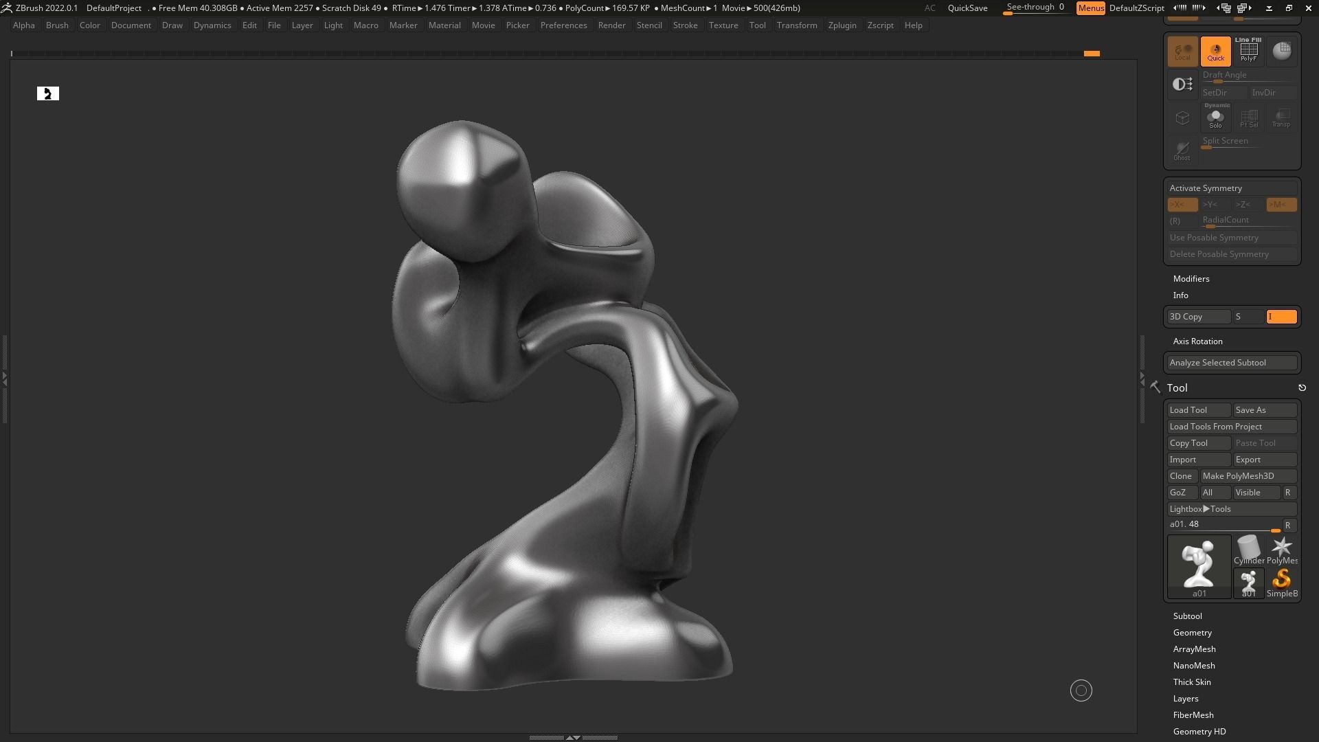 Modern Abstract Dcorative sculpture 3d print model 129 3D print model_8