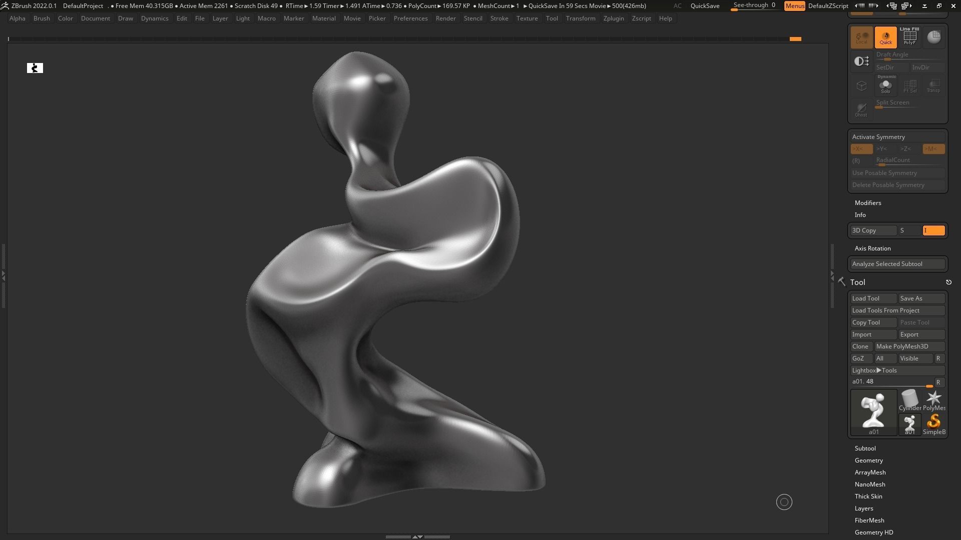 Modern Abstract Dcorative sculpture 3d print model 129 3D print model_7