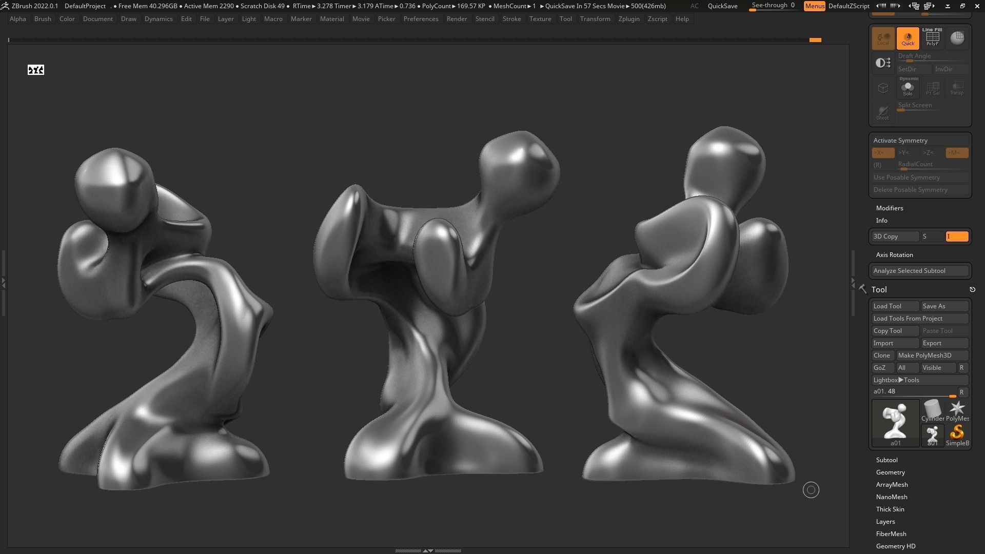 Modern Abstract Dcorative sculpture 3d print model 129 3D print model_2