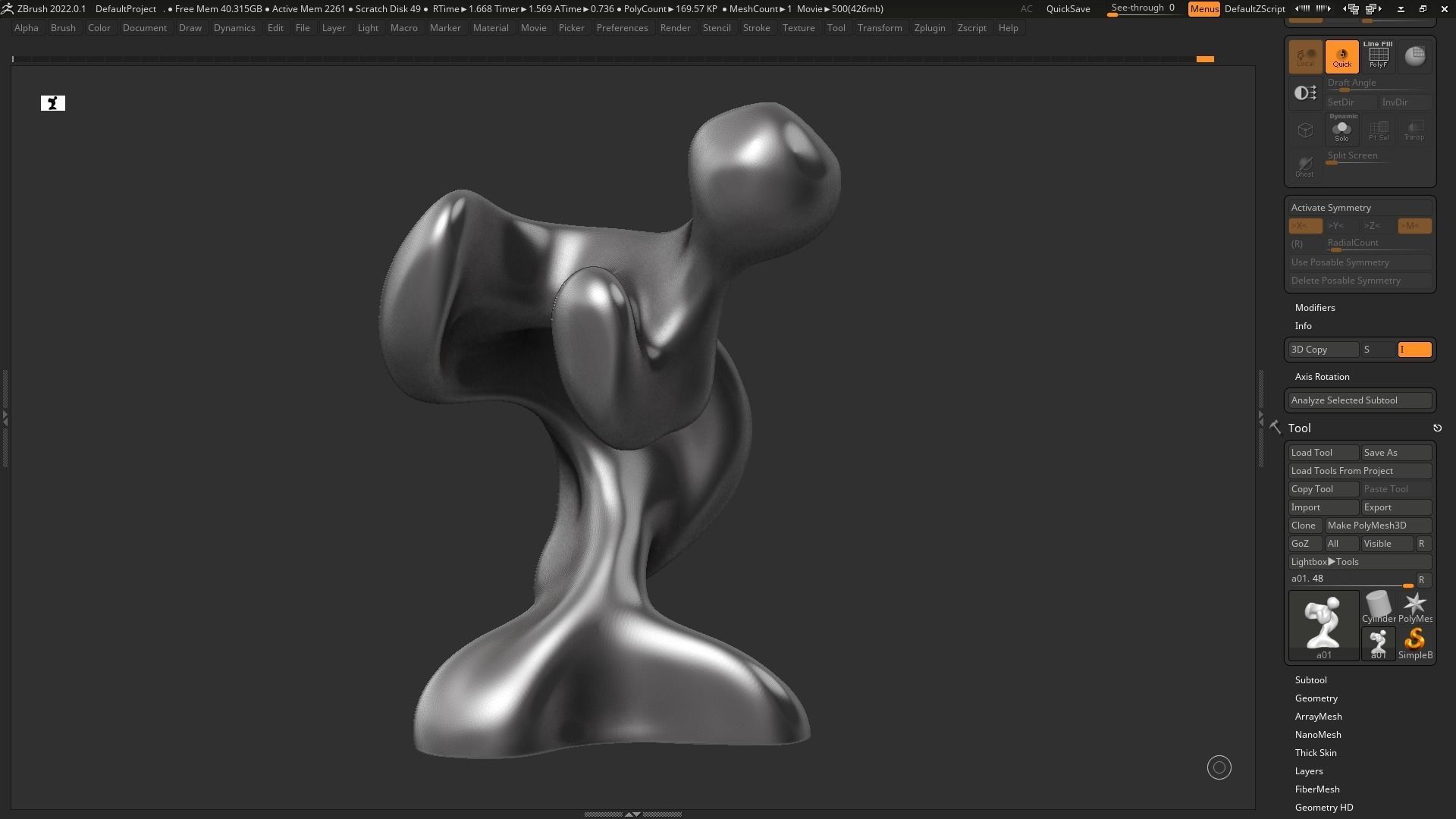 Modern Abstract Dcorative sculpture 3d print model 129 3D print model_6