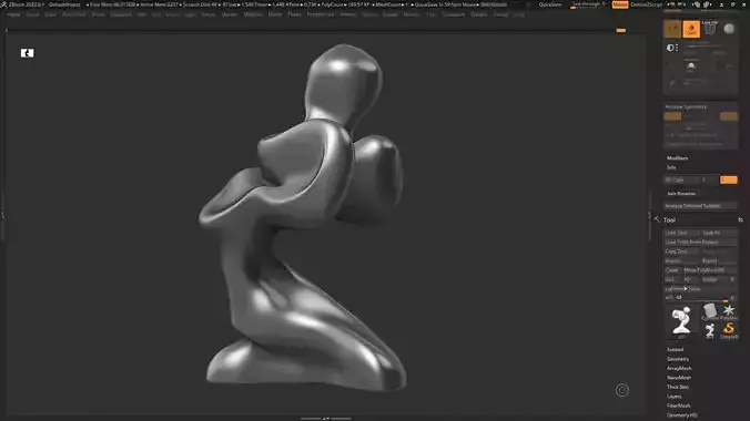 Modern Abstract Dcorative sculpture 3d print model 129 3D print model