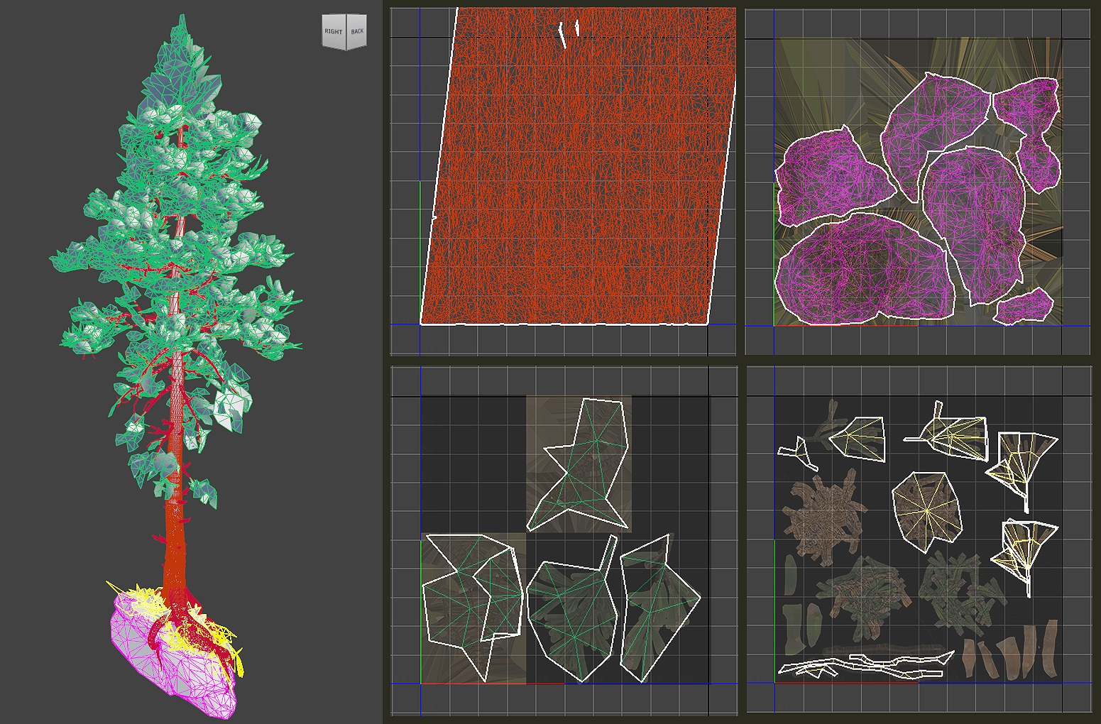 Rocky Pine Trees Forest Biome Low-poly 3D model_20