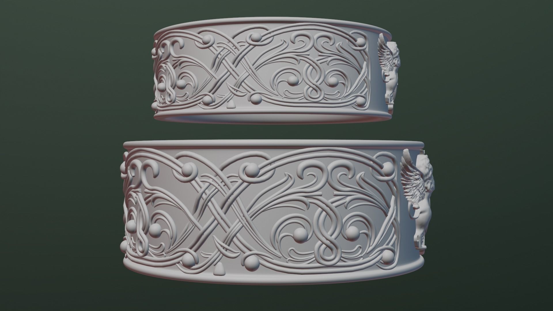 Family ring 3D print model_7